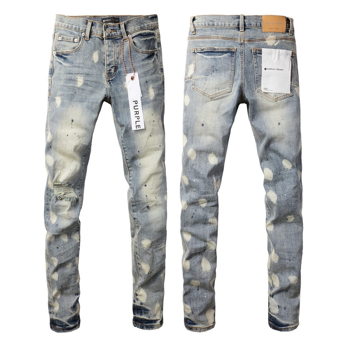 Purple jeans paint